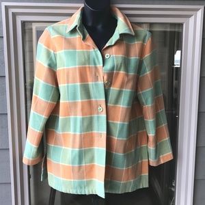 Escada cashmere boxy jacket big plaid, 44/14